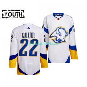 Camiseta Buffalo Sabres JACK QUINN 22 Adidas 2022-2023 Reverse Retro Branco Authentic - Criança